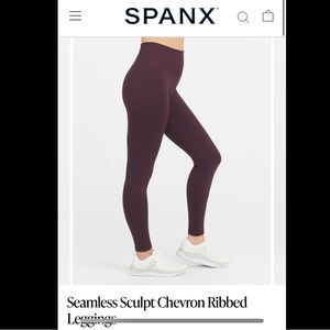 SPANX ribbed seamless high waist leggings, medium.
